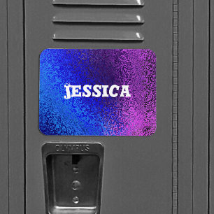 Ihr Name Shades of Blue & Lila Magnet