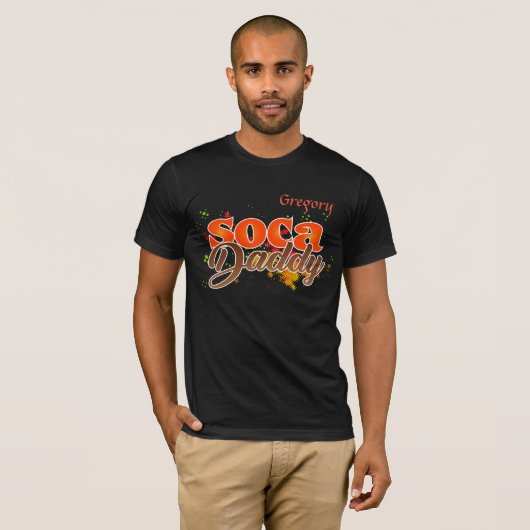 (Ihr Name) Soca Daddy T-Shirt (Vorne ganz)