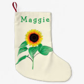 Ihr Name Sonnenblumen Weihnachts-Strumpf Kleiner Weihnachtsstrumpf (Vorderseite)