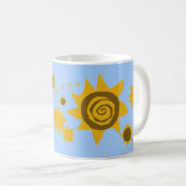 Ihr Name Sonnenblumen Yellow Brown Blue Sky Sun Ar Kaffeetasse (VorderseiteRechts)