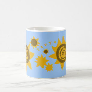 Ihr Name Sonnenblumen Yellow Brown Blue Sky Sun Ar Kaffeetasse