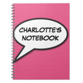 Ihr Name Speech Bubble Fun Retro Comic Book Notizblock (Vorderseite)