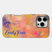Ihr Name Spring Tulip Wasserfarbe Abstrakt iPhone Hülle (Rückseite (Horizontal))