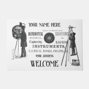 IHR NAME SURVEY LAND SURVEYOR 1856 Boston Ad Fußmatte