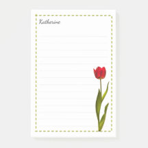 Ihr Name Tall Red Tulip Spring Floral Fotografie
