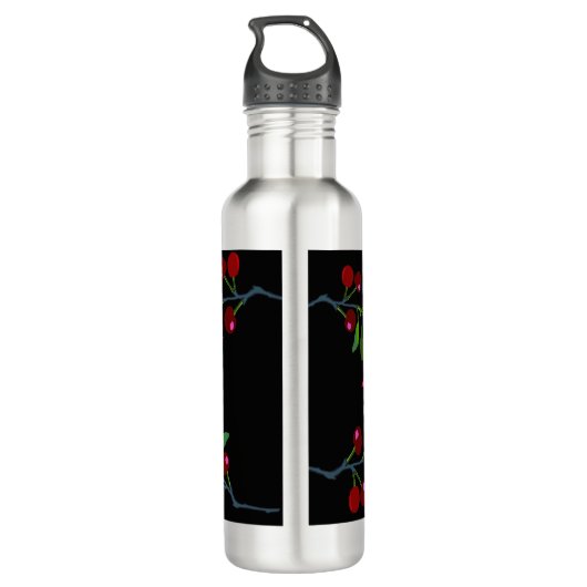 Ihr Name Three Cherries Limb Edelstahlflasche (Rückseite)