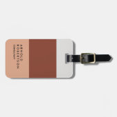 Ihr Name Trendy Modern Minimalistisch Gepäckanhänger (Vorderseite horizontal)