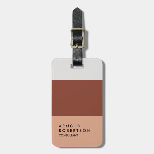 Ihr Name Trendy Modern Minimalistisch Gepäckanhänger (Vorderseite vertikal)