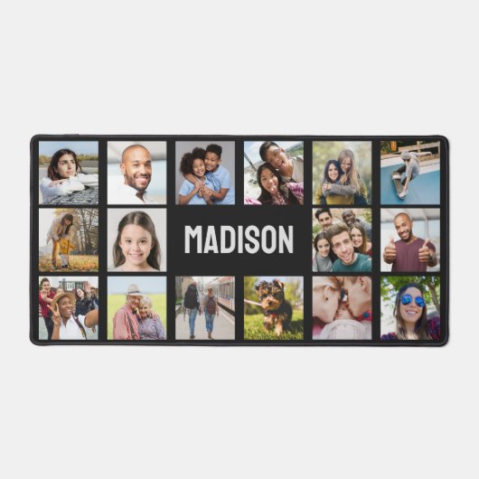 IHR Name und 16 Fotos Schreibtischunterlage (Vorderseite)