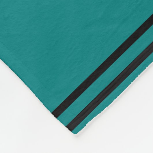 Ihr Name und aquamarines schwarzes u. weißes Fleecedecke (Ecke)