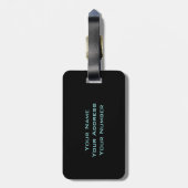 Ihr Name und die farbenfrohen Weberstreifen auf we Gepäckanhänger (Rückseite vertikal)