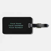 Ihr Name und die farbenfrohen Weberstreifen auf we Gepäckanhänger (Rückseite horizontal)