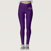 Ihr Name und Gold School Strip Leggings (Vorderseite)