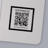 Ihr Name und Ihr bearbeitbarer QR-Code transparent Aufkleber