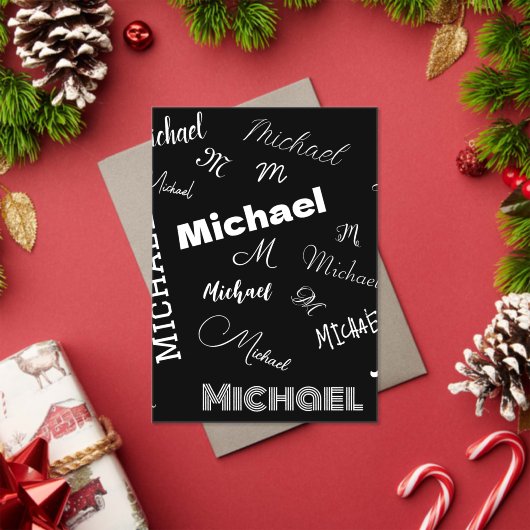 Ihr Name und Ihr benutzerdefiniertes Monogramm-Mus Acryleinladungen (Insitu (Feiertag))