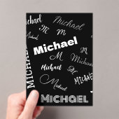 Ihr Name und Ihr benutzerdefiniertes Monogramm-Mus Acryleinladungen (Insitu (Handheld))