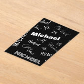 Ihr Name und Ihr benutzerdefiniertes Monogramm-Mus Acryleinladungen (Ablage )