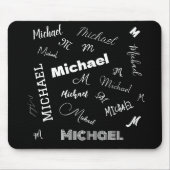 Ihr Name und Ihr benutzerdefiniertes Monogramm-Mus Mousepad (Vorne)