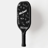 Ihr Name und Ihr benutzerdefiniertes Monogramm-Mus Pickleball Schläger (Links)