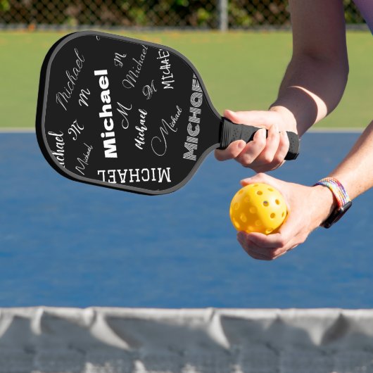 Ihr Name und Ihr benutzerdefiniertes Monogramm-Mus Pickleball Schläger (InSitu)