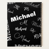 Ihr Name und Ihr benutzerdefiniertes Monogramm-Mus Planer (Rückseite)