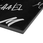 Ihr Name und Ihr benutzerdefiniertes Monogramm-Mus Schneidebrett (Ecke)