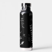 Ihr Name und Ihr benutzerdefiniertes Monogramm-Mus Trinkflasche (Rechts)