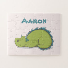 Ihr Name und Ihr Niedlicher Schlafdrache Puzzle