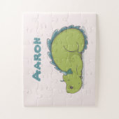 Ihr Name und Ihr Niedlicher Schlafdrache Puzzle (Vertikal)