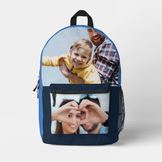 IHR Name und Ihre Fotos sind benutzerdefiniert Bedruckter Rucksack (Vorderseite)