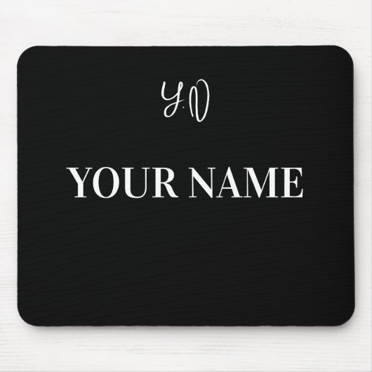 Ihr Name und Ihre Initialen Einzigartiges Design M Mousepad (Vorne)