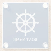 Ihr Name und Ihre Schiffe Radhütte Glasuntersetzer (Rückseite)