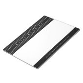 Ihr Name und Ihre Streifen | Schwarz/Weiß Notizblock (angewinkelt)