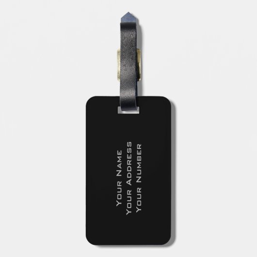 Ihr Name und moderne Weaver farbige Streifen/grau Gepäckanhänger (Rückseite vertikal)