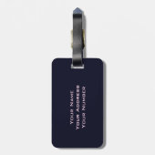 Ihr Name und moderne Weaving Stripes Gepäckanhänge Gepäckanhänger (Rückseite vertikal)