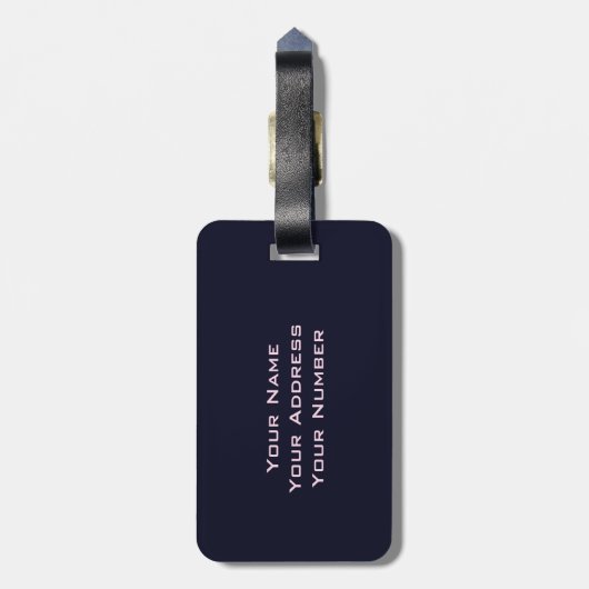 Ihr Name und moderne Weaving Stripes Gepäckanhänge Gepäckanhänger (Rückseite vertikal)