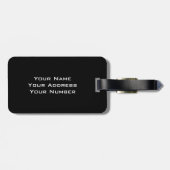 Ihr Name und moderne Webstreifen Gepäckanhänger (Rückseite horizontal)