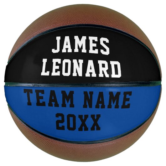 Ihr Name und Teamfarben Personalisiert Basketball (Vorderseite)