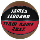 Ihr Name und Teamfarben Personalisiert Basketball (Vorderseite)