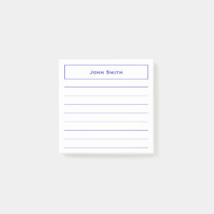 Ihr Name Unternehmen Minimalistisch blau/weiß Link Post-it Klebezettel