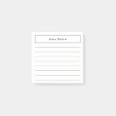 Ihr Name Unternehmen Minimalistisch grau/weiß Post-it Klebezettel (Vorderseite)