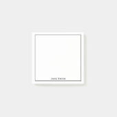 Ihr Name Unternehmen Minimalistisch Schwarz/Weiß Post-it Klebezettel (Vorderseite)