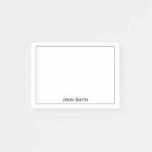 Ihr Name Unternehmen Minimalistisch Schwarz/Weiß Post-it Klebezettel