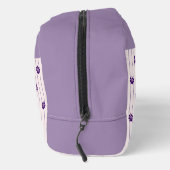Ihr Name Violet & Blush Streifen Lila Blüten Waschbeutel (Rechts)