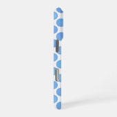 Ihr Name Wasserfarbe Blau Punkte-Muster iPhone Hülle (Rechte Seite)