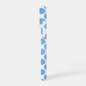 Ihr Name Wasserfarbe Blau Punkte-Muster iPhone Hülle (Linke Seite)