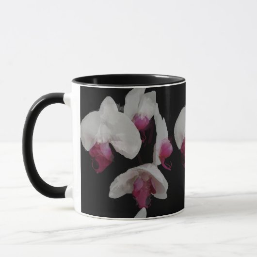 Ihr Name Wasserfarbe Orchids Tasse (Links)