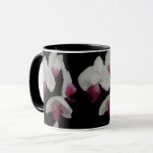 Ihr Name Wasserfarbe Orchids Tasse (Vorderseite Links)