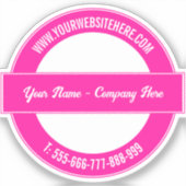 Ihr Name Website Telefon Info Farben Aufkleber (Vorderseite)