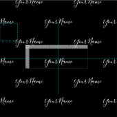 Ihr Name White Typografie Stoff (Kachel)